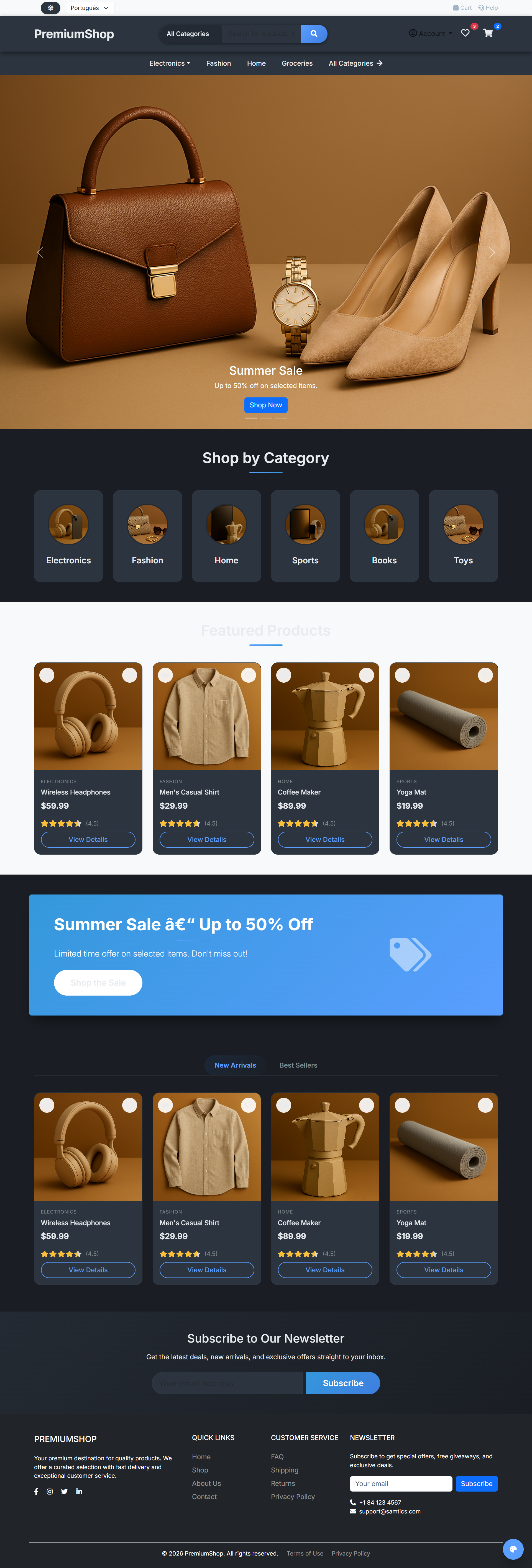 Professional demo preview